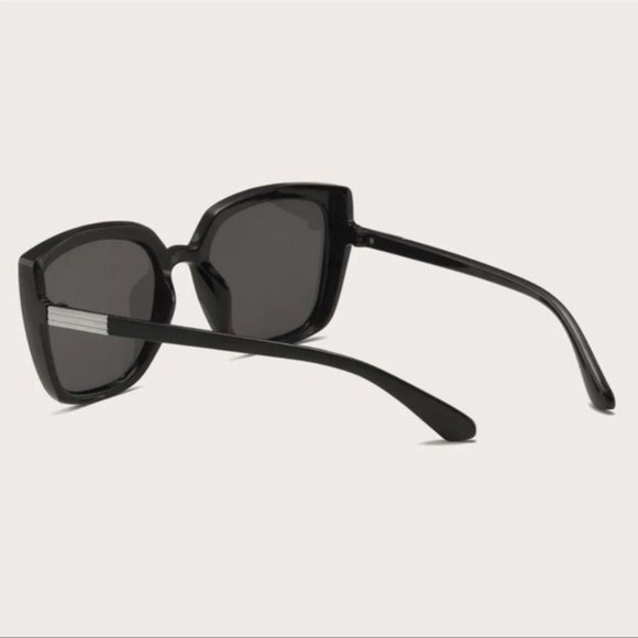 Black Oversized Square Retro Sunglasses Tinted New - Picture 4 of 5